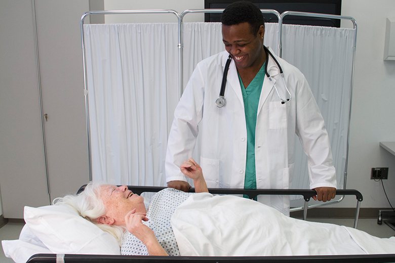 geriatrics-hospital-doctor-patient-laughing Aquifer Geriatrics