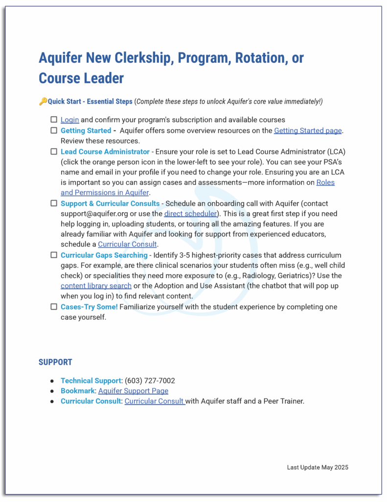 New Clerkship - Program Director